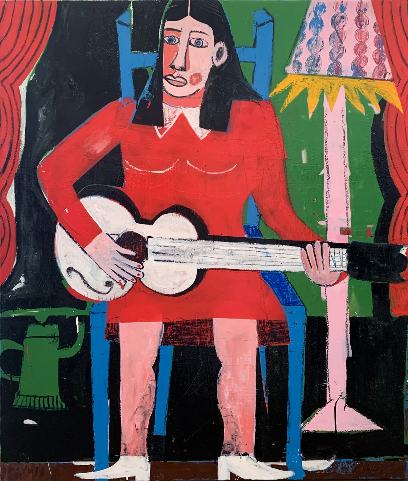 Joachim Lambrechts, Girl practicing guitar, 2020