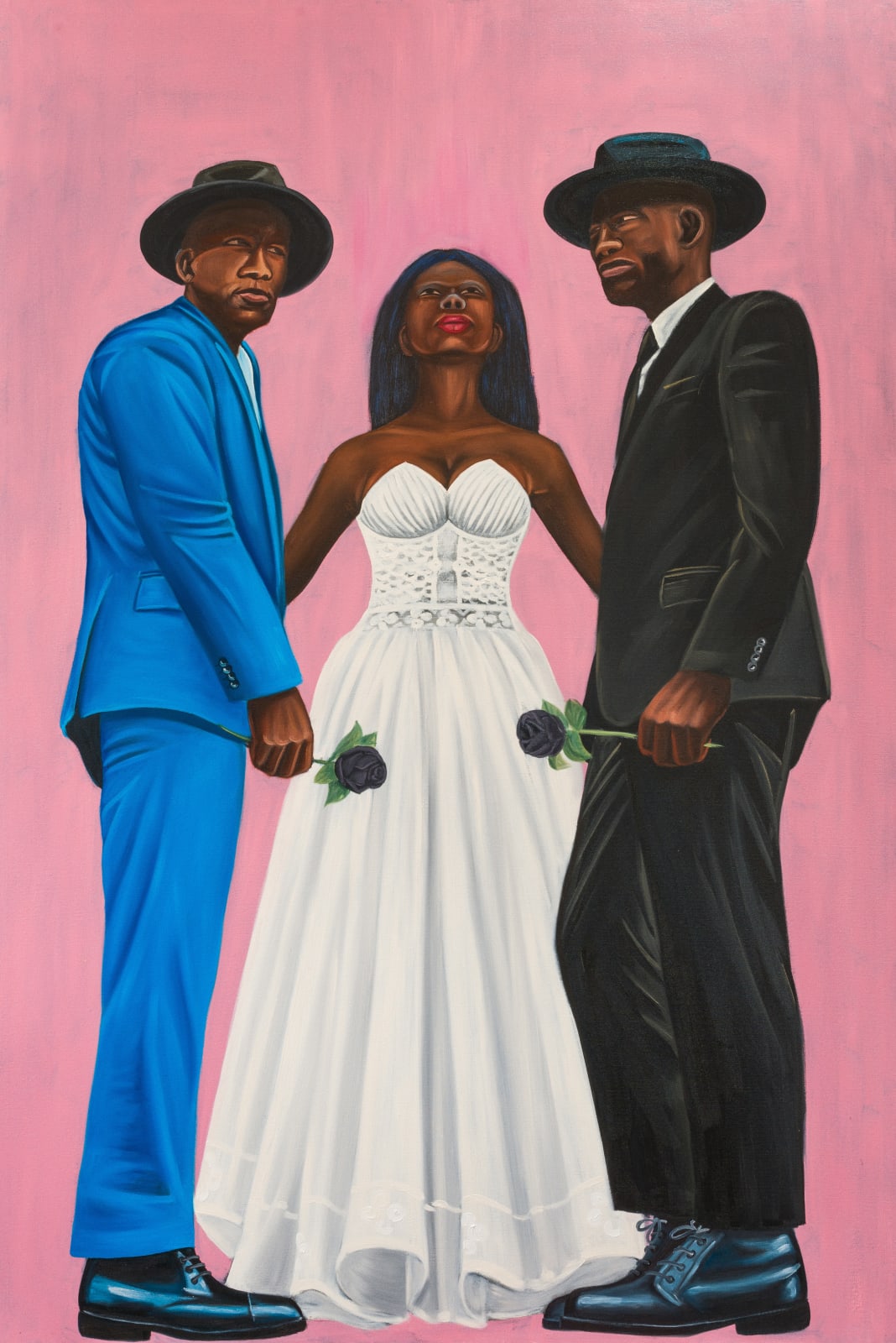 Zemba Luzamba, Two black roses, 2023