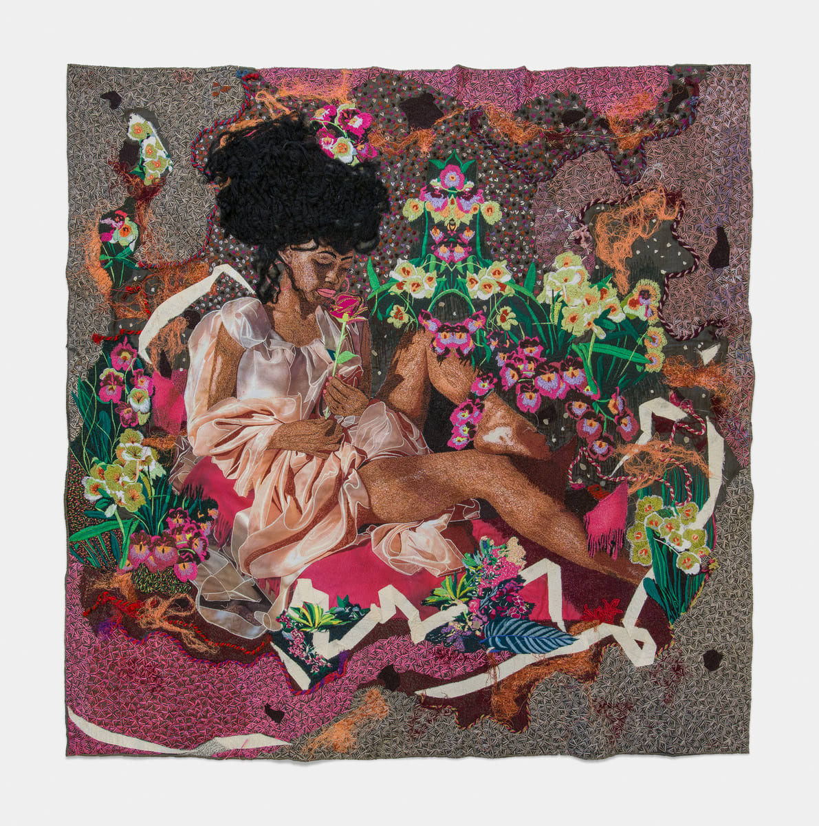 Kimathi Mafafo, In deep thought - I, She is mesmerized by her self discovery as a sensuous woman, 2023