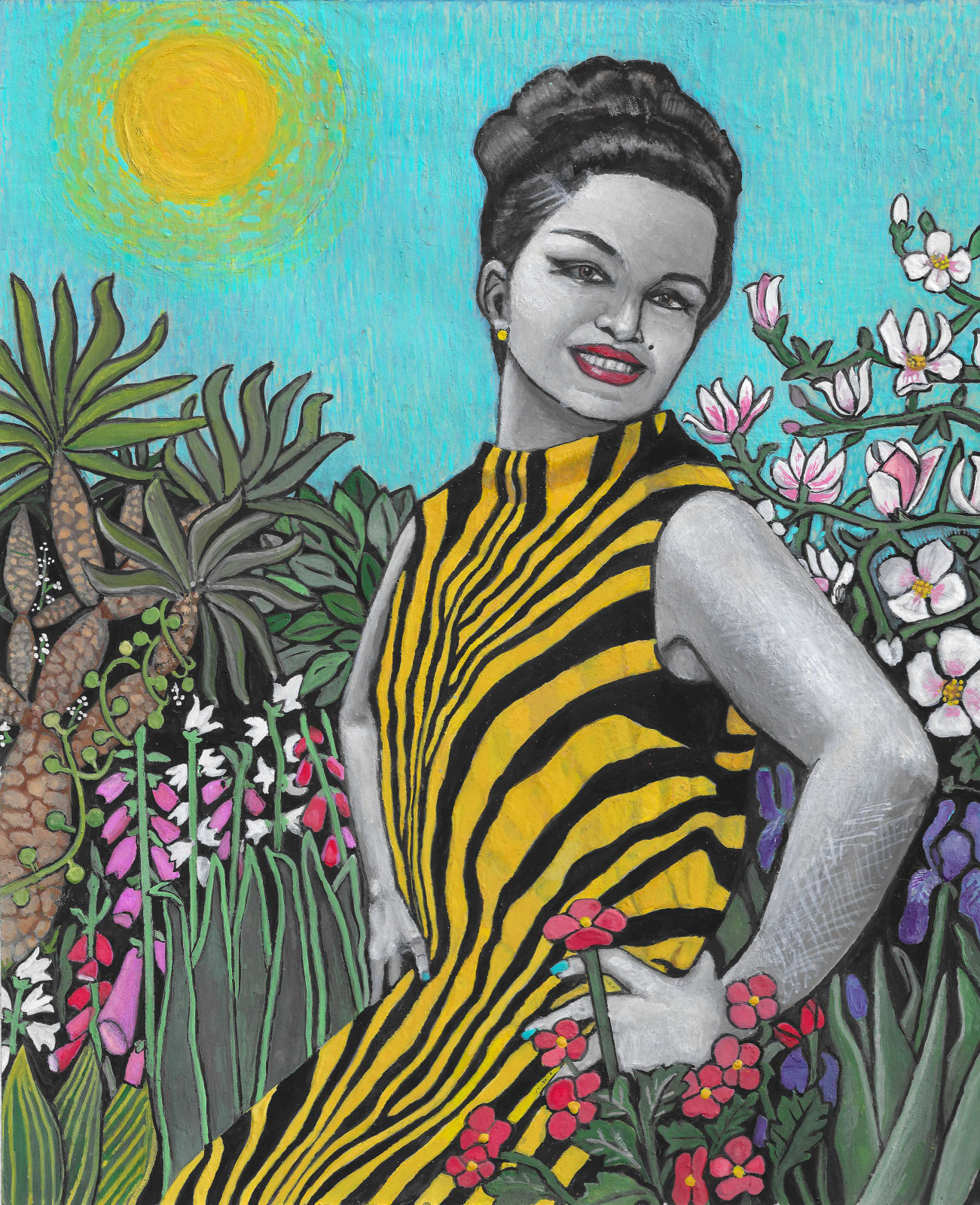 Soheila Sokhanvari, I Will Greet The Sun Again (Portrait of Pouran Shapoori), 2024
