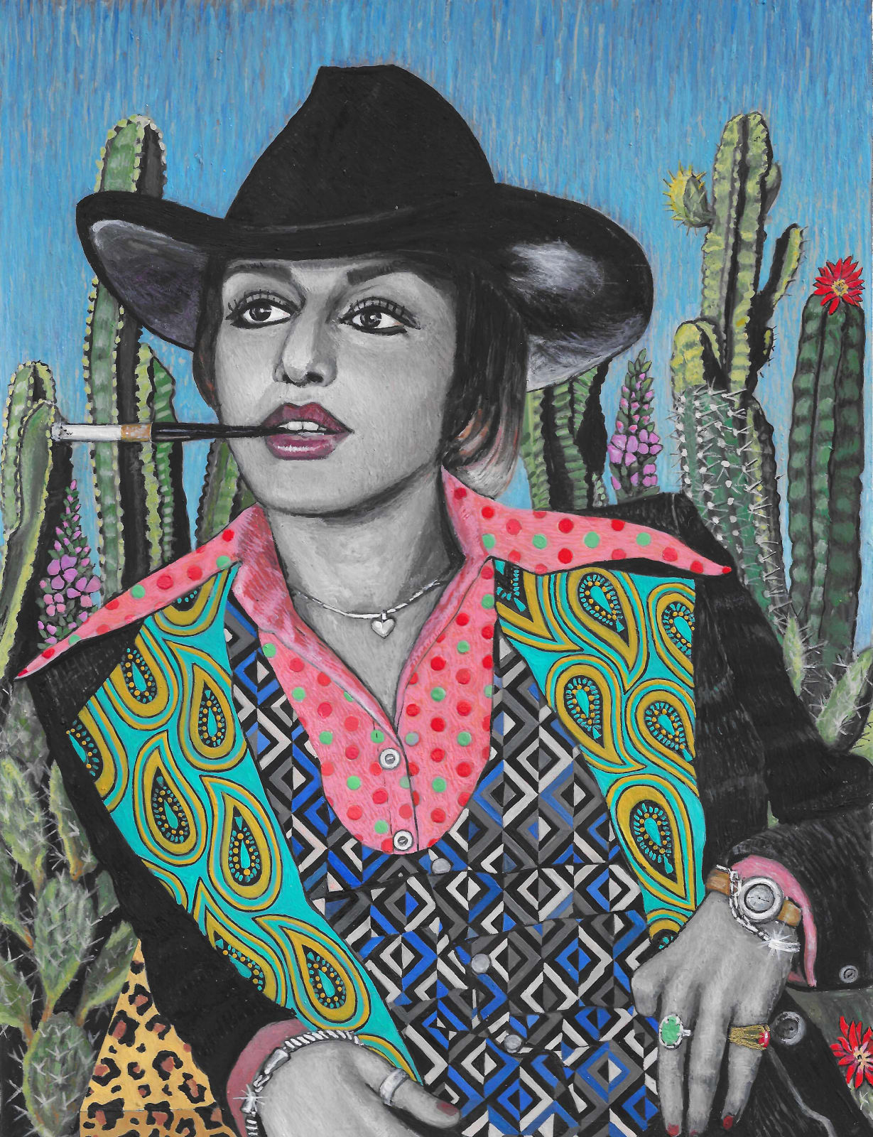 Soheila Sokhanvari, Cowgirl (Googoosh) (Edition of 10), 2019