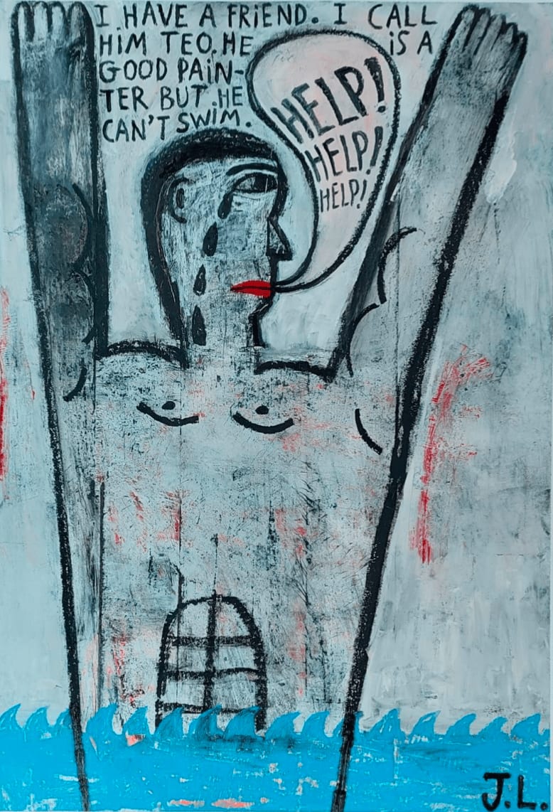 Joachim Lambrechts, I have a friend. I call him Teo. He is a good painter but he can't swim, 2022