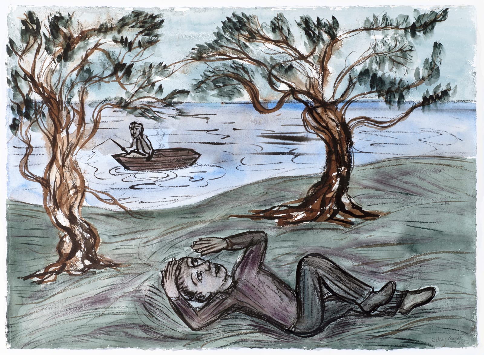 Eileen Cooper, The Angler, 2025