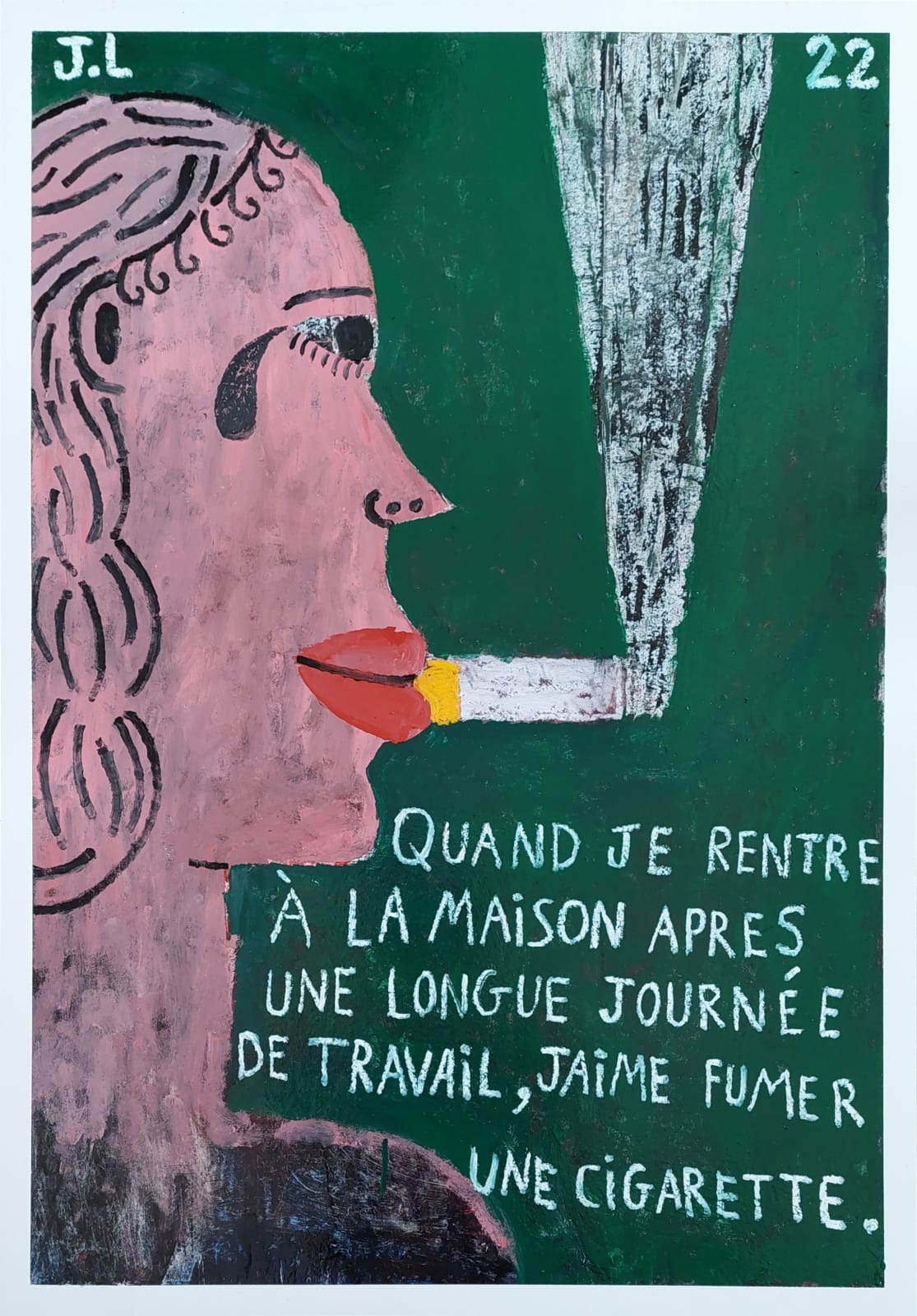 Joachim Lambrechts, Quand je rentre à la maison apres une longue journée de travail, jaime fumer une cigarette, 2022