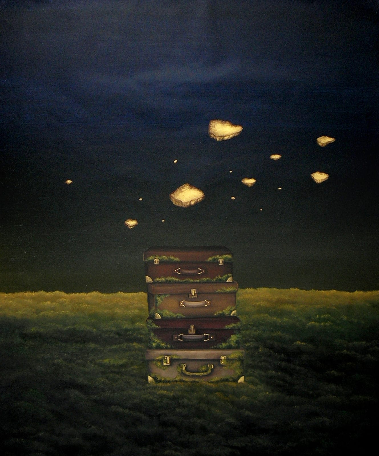 Houda Terjuman, Run run to golden lands I, 2021