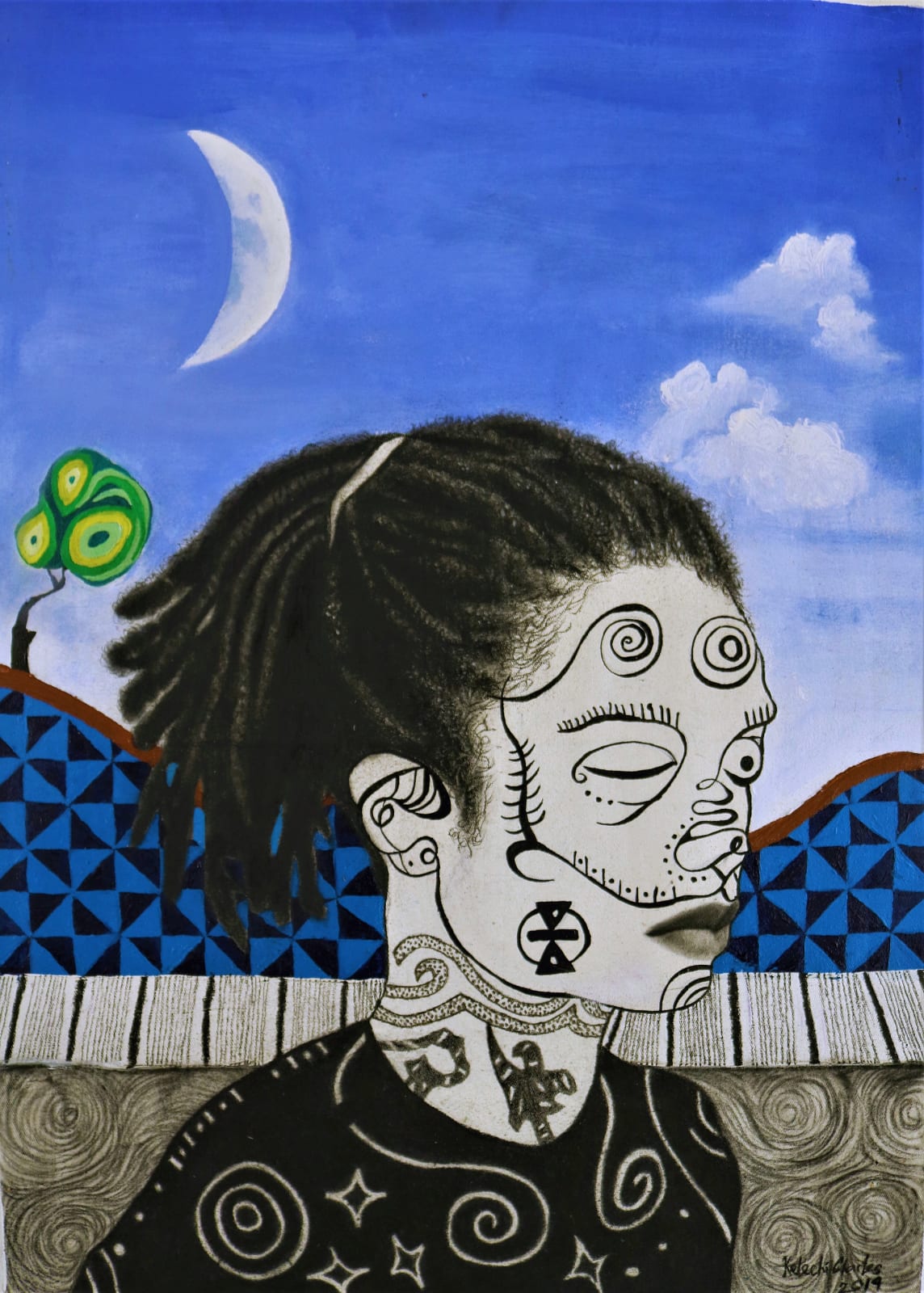 Kelechi Nwaneri, Time, People and Change I, 2019