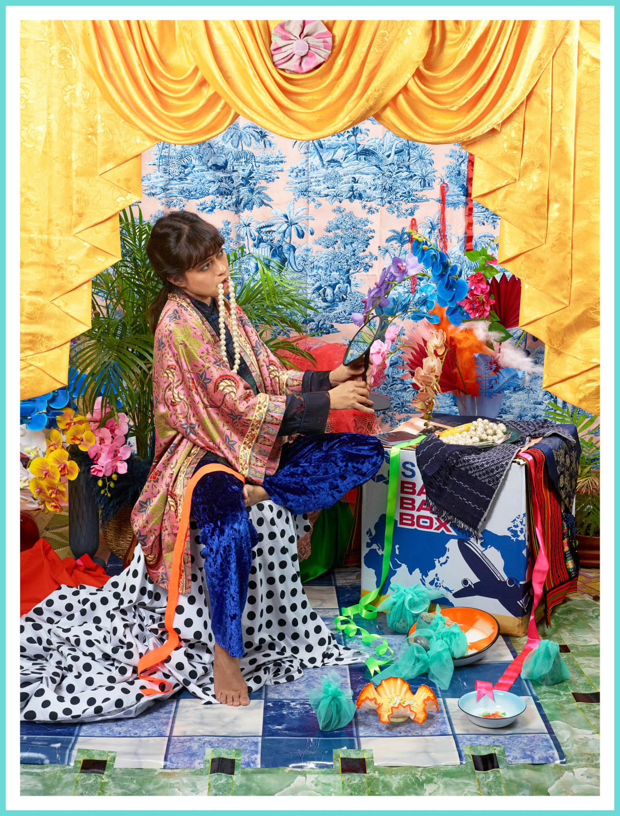 Wawi Navarroza, Mouth of Pearls: Oryental & Overseas (Self-Portrait), 2022
