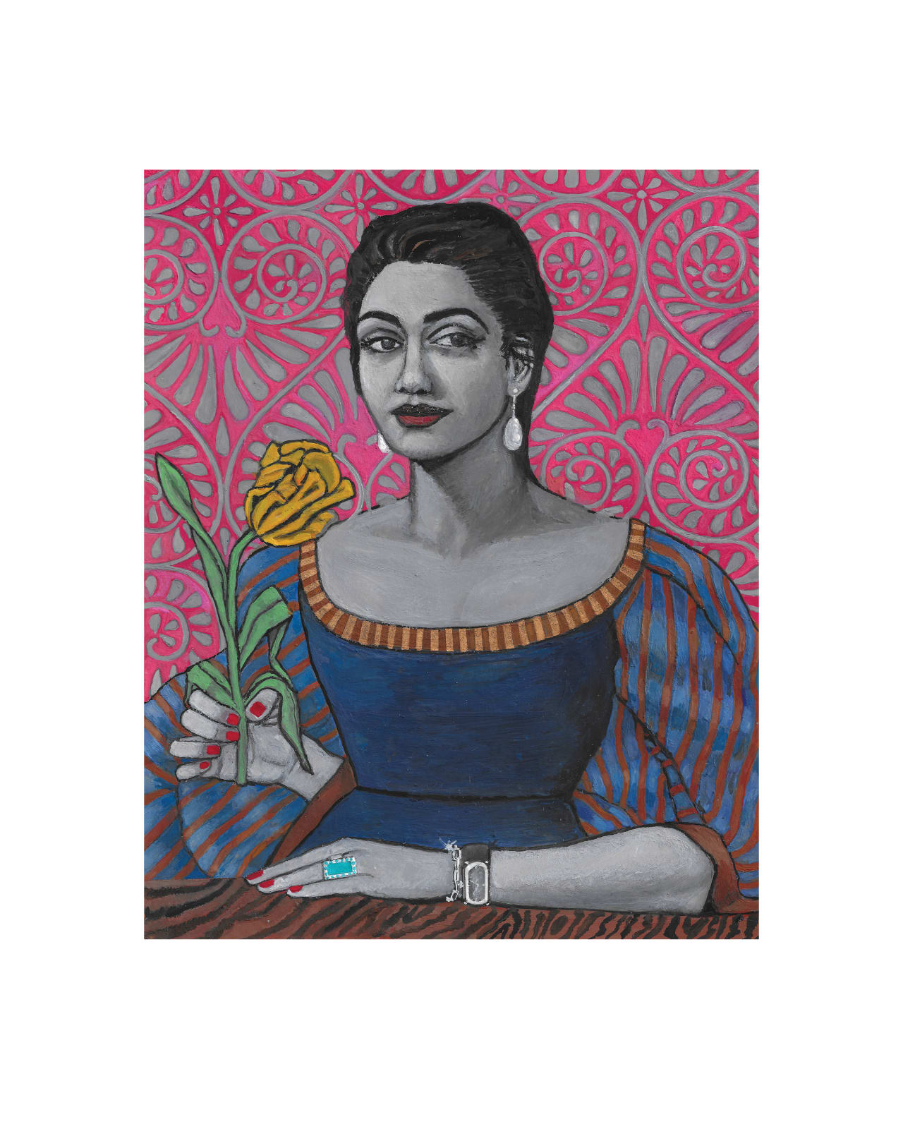 Soheila Sokhanvari, Ode to Love (portrait of Marzieh), 2024