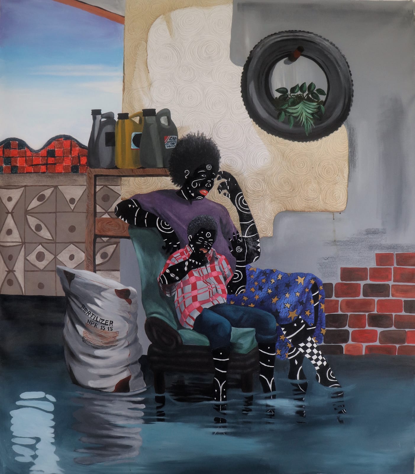 Kelechi Nwaneri, Flooded Apartment 5, 2021