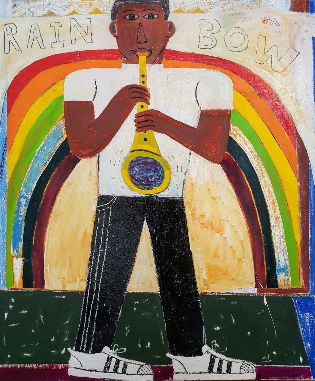 Joachim Lambrechts, Trumpet Player and rainbow, 2020