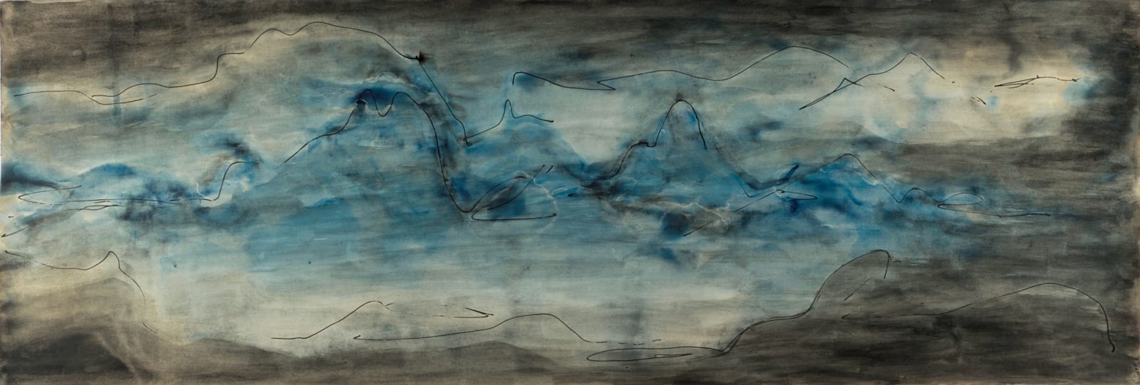 Lalan 謝景蘭, Les Montagnes Tracées | The Traced Mountains 《勾勒的山峰》, 1985
