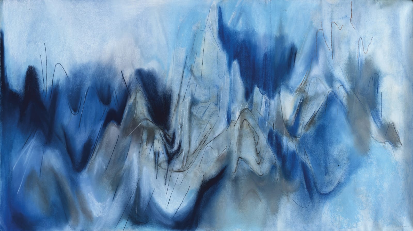 Lalan 謝景蘭, Les Ombres Bleu Les Monts Bleu | Blue Shadows Blue Mountains《藍色陰影 藍色群山》, 1985