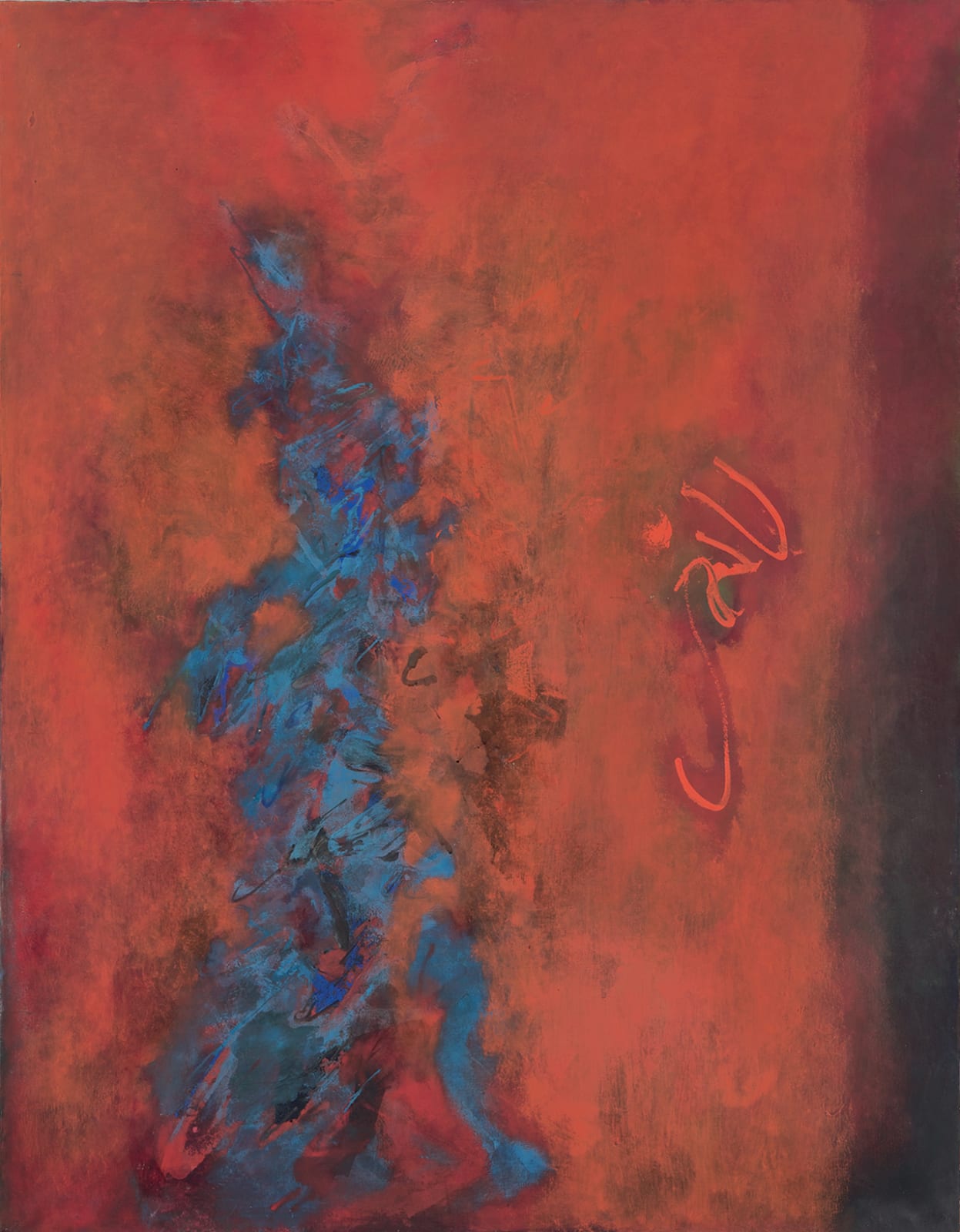 Lalan 謝景蘭, Red and Blue《丹霞照青峰》, 1960s