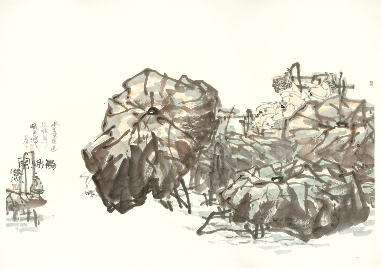 Pan Gongkai 潘公凱, Dawn in Autumn《晨秋圖》, 2020