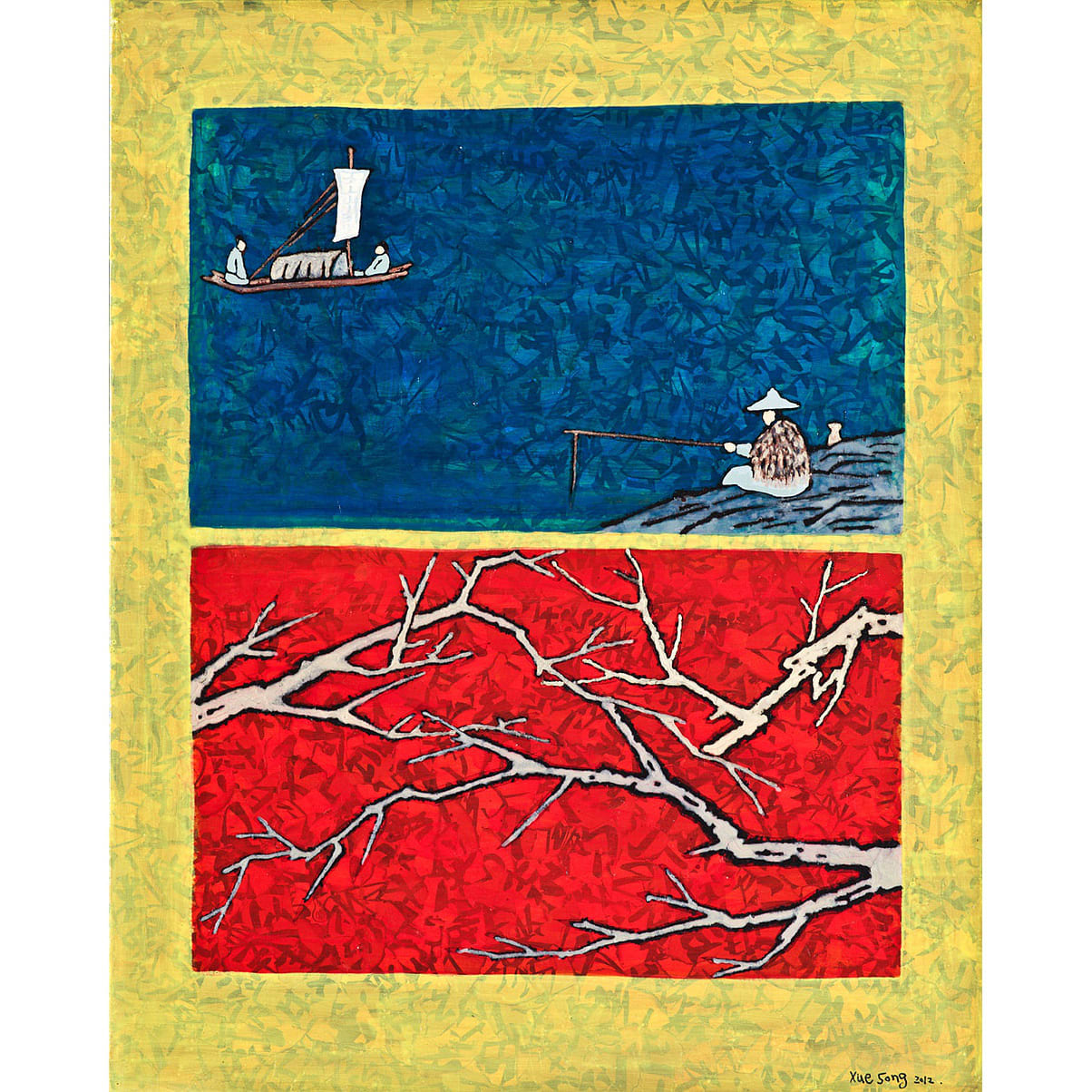 Xue Song 薛 松, From Jieziyuan Painting Collection to Mark Rothko No.3 羅斯科上的芥子園之三, 2012