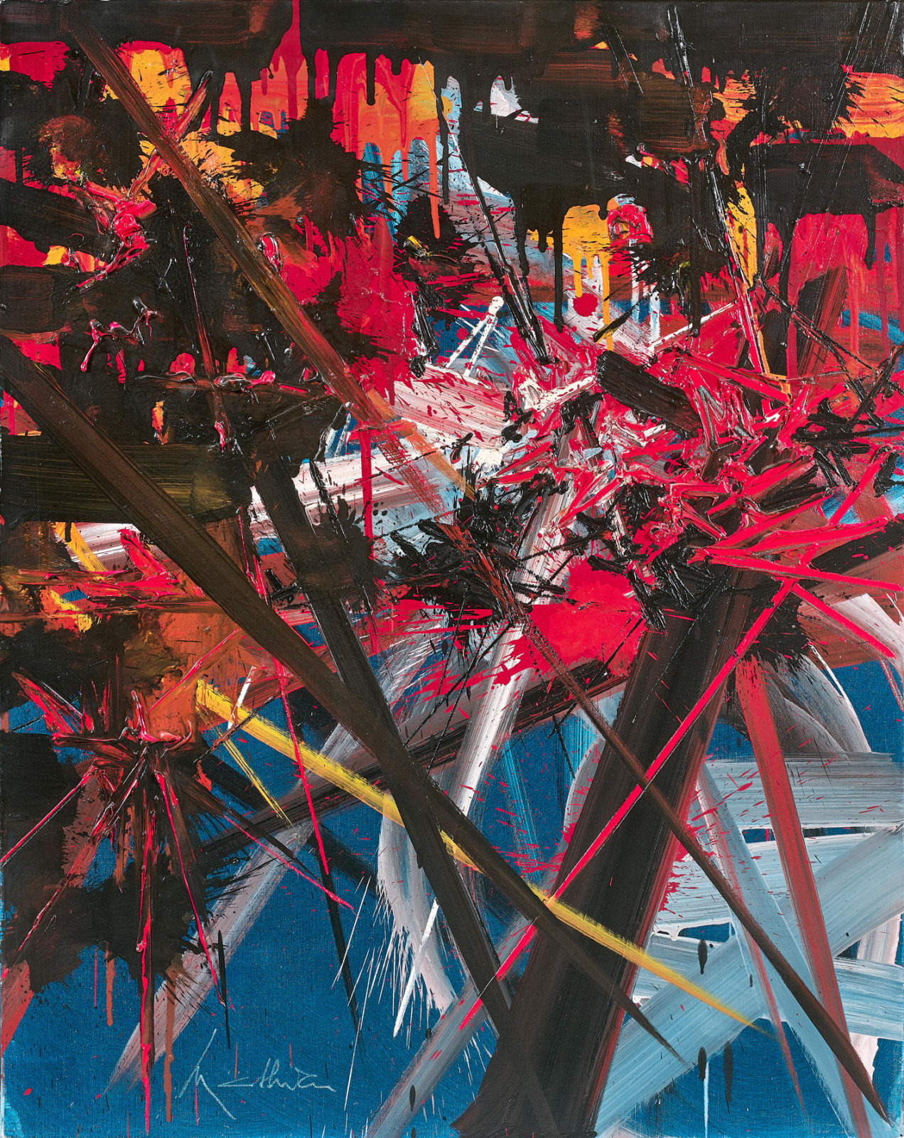 Georges Mathieu 喬治 · 馬修, Exil Doux (Sweet Exile)《愜意的流放》, circa 1988