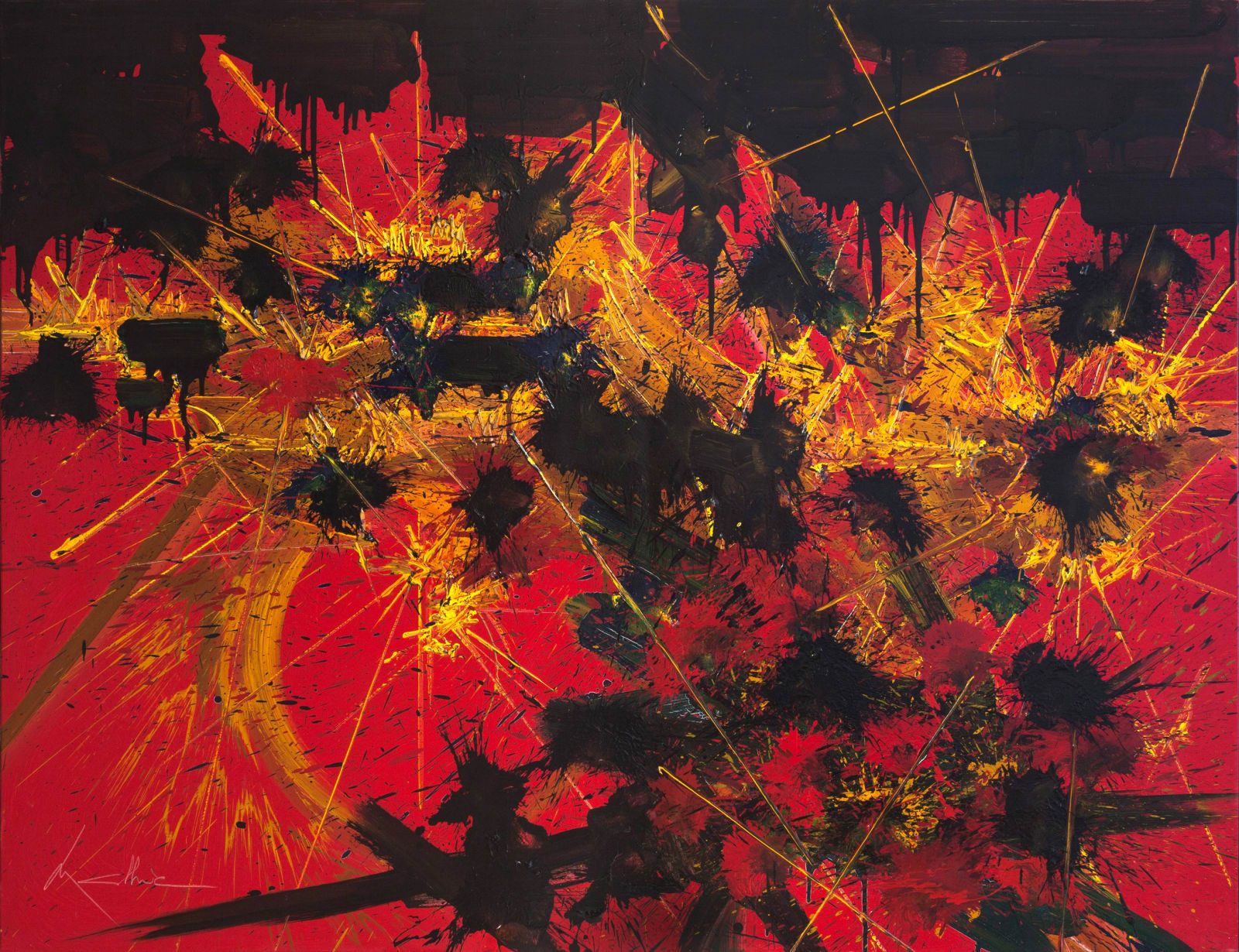 Georges Mathieu 喬治 · 馬修, Quête Décisive (Decisive Search) 《矢志尋索》, circa 1987