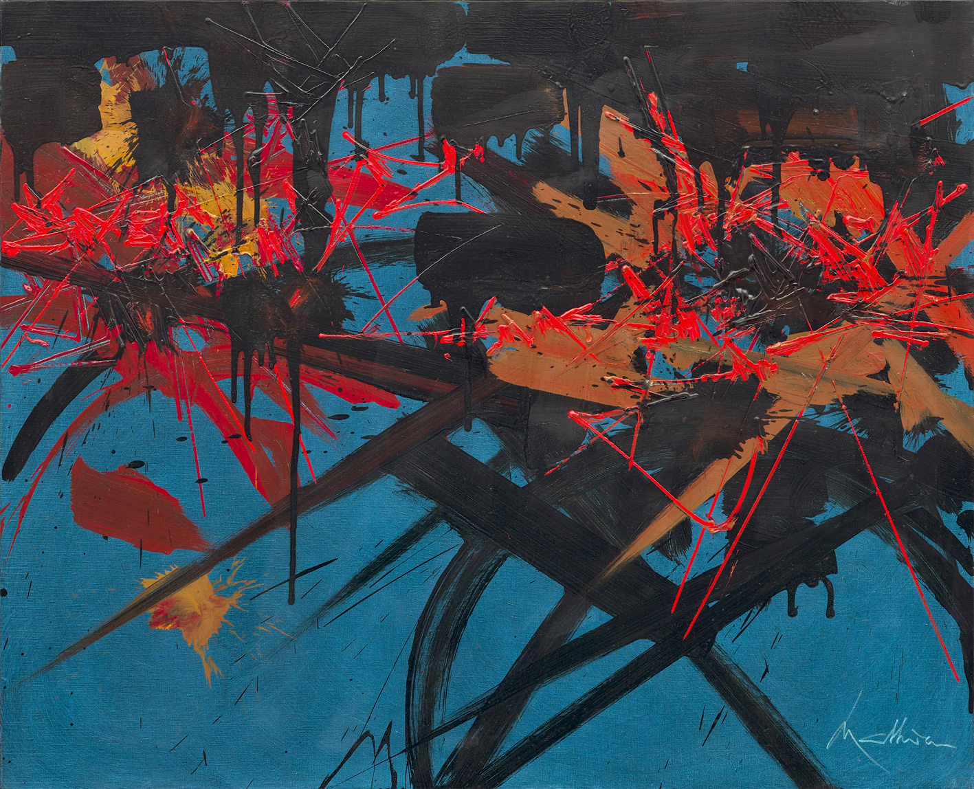 Georges Mathieu 喬治 · 馬修, Joyeux Nocturnes (Joyful Nocturnes)《愉悦的夜曲》, 1987