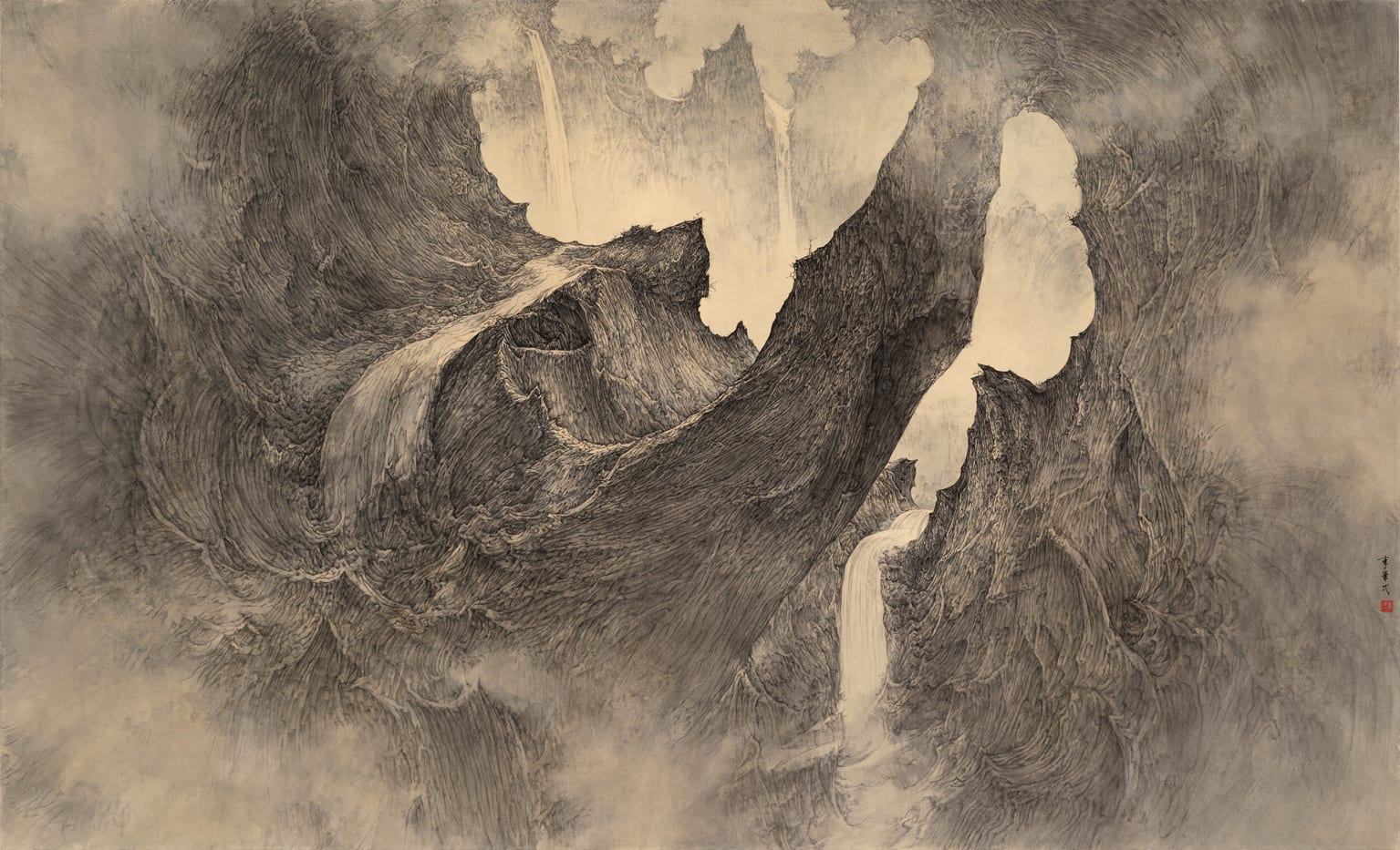 Li Huayi 李華弌, Immortal Mountain – Pureland Streams 《仙山-天景流》, 2014