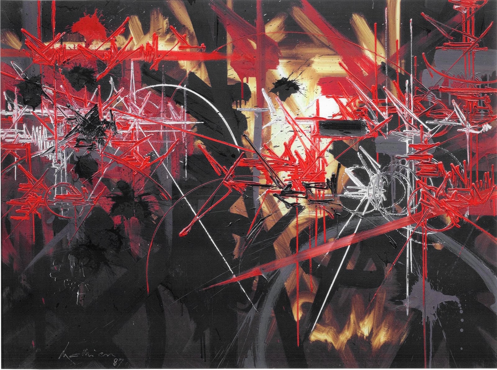 Georges Mathieu 喬治 · 馬修, Vindictive Certainty 《還擊的決志》, 1987