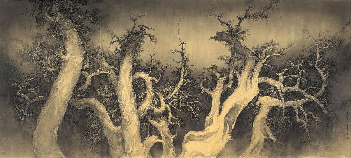 Li Huayi 李華弌, Dancing Cypress Under the Moon《月柏圖》, 2010