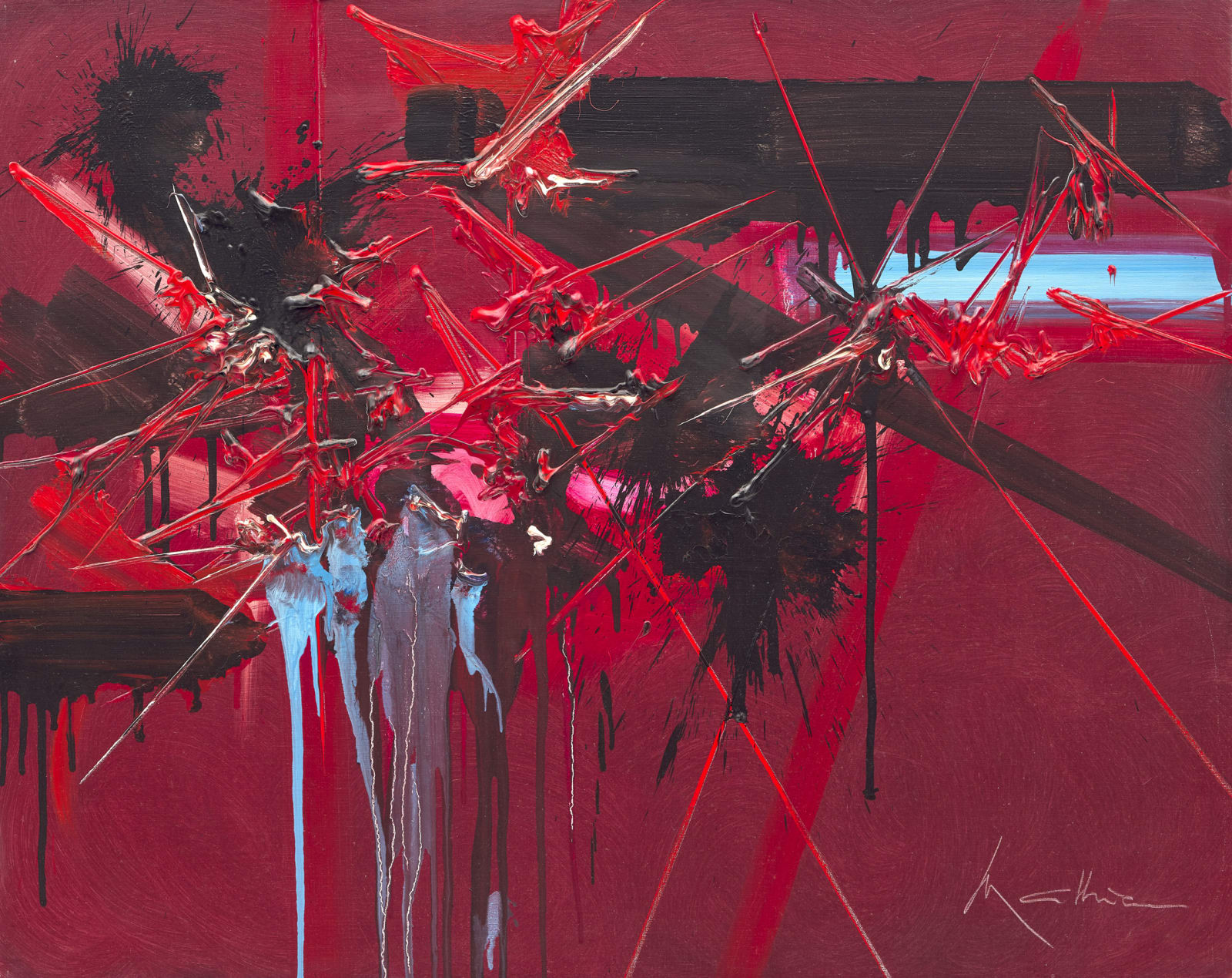 Georges Mathieu 喬治 · 馬修, Le rien premier (The Primary Nothing)《混沌之初》, c.1980-89