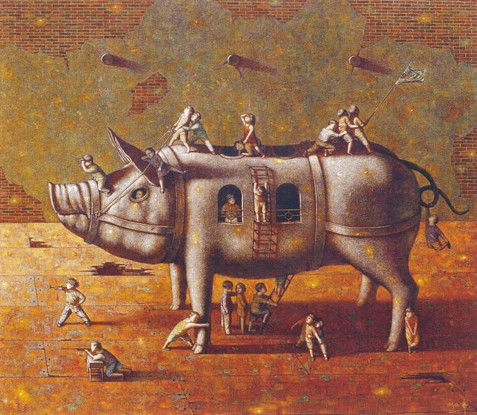 Liu Hong Wei 劉宏偉, Piggy Toy《玩具豬》, 2007