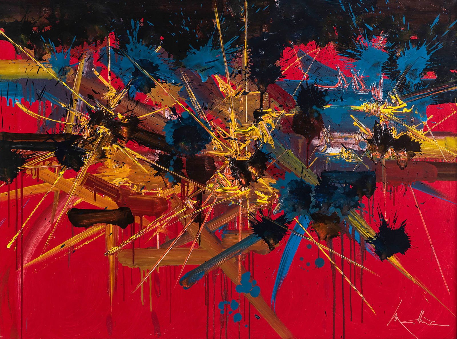 Georges Mathieu 喬治 · 馬修, La Justice Fourvoyée (The Misdemeanor of Justice) 《正義之二端》, 1990