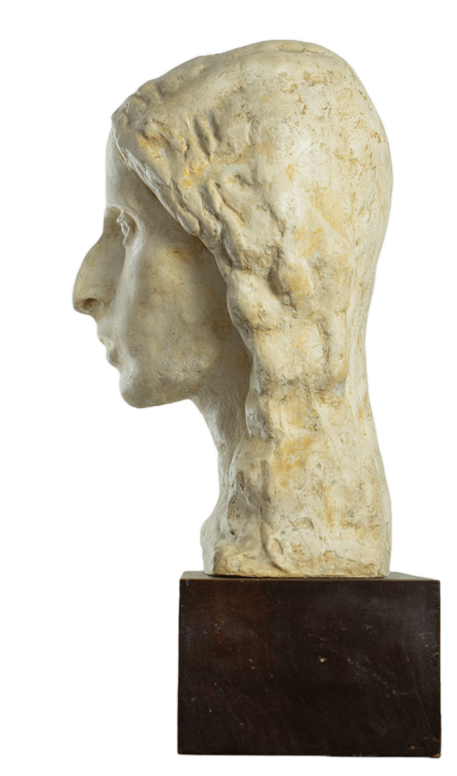 Very rare plaster by Ferdinand Hodler, depicting his beloved muse Valentine Godé-Darel. The only signed sculpture by Ferdinand Hodler, realized in Geneva c. 1914.