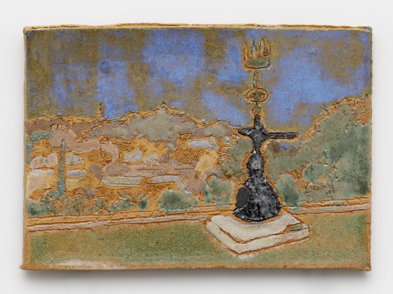 Raina Lee, Luna, sol y una estrella, Fundació Joan Miró, 2025, ceramic, 4.25 x 6.25 in