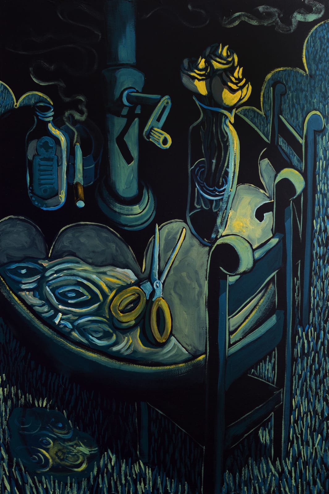 Campbell-Lynn McLean, Like Sulfur Rose, oil on canvas, 36 x 24in