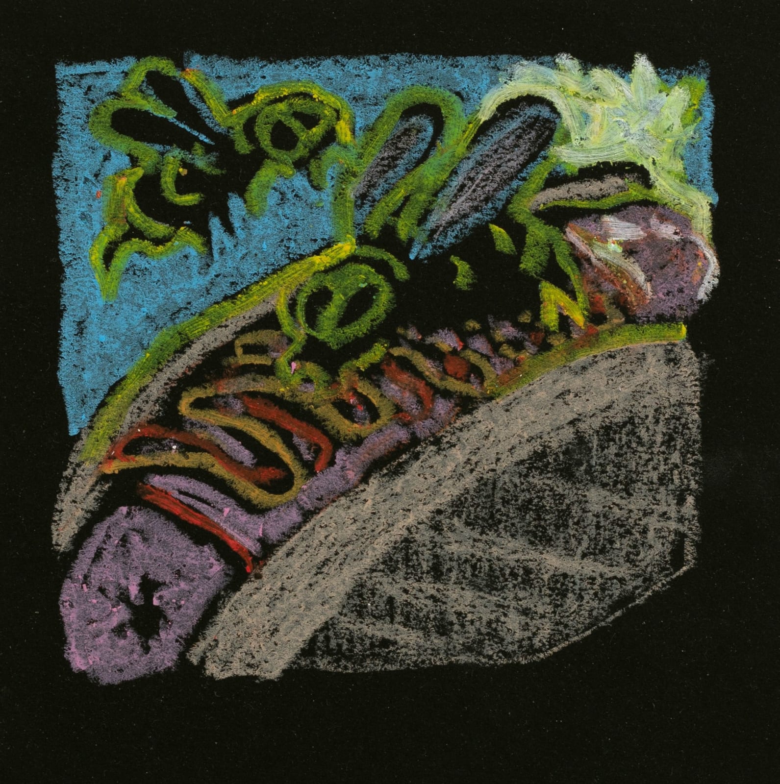 Campbell-Lynn McLean, Doggone 6 x 6in, pastel on paper