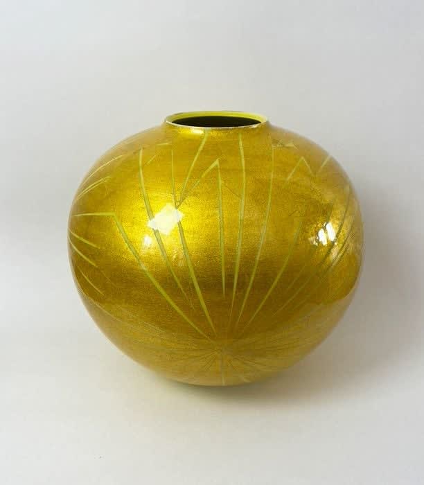 Vintage 1930's 40's Japanese Lacquered Gold Maki-e Bird