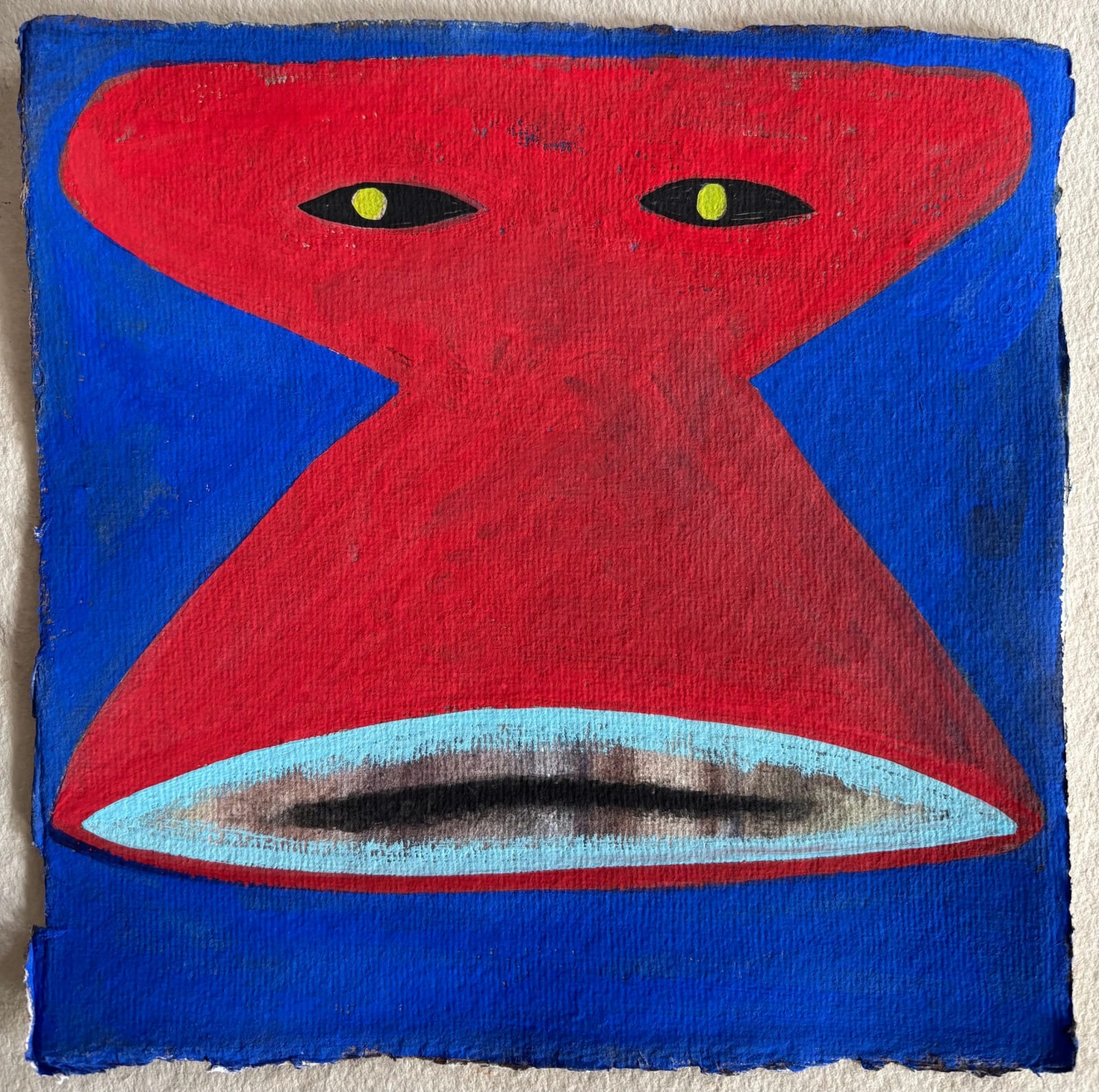 Nidhi Agarwal, Mask of The Occult, 7.8 x 7.8in, gouache on paper