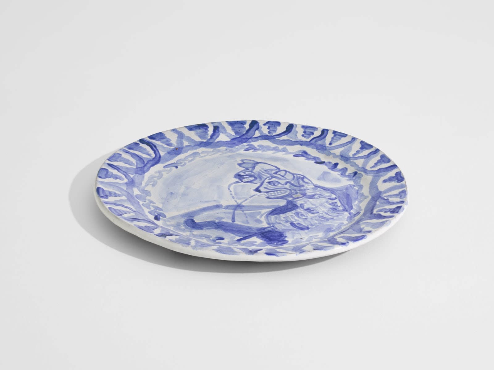 Raina Lee, The Court of the Lions Plate (blue) and Pomegranate and Flowers Plate (green), 2025