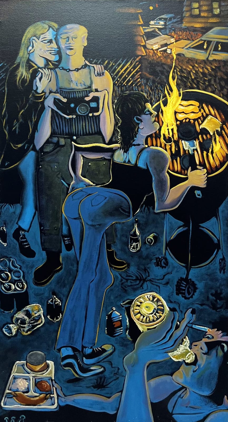Campbell-Lynn McLean, Grill Girls, oil on canvas, 52 x 26in