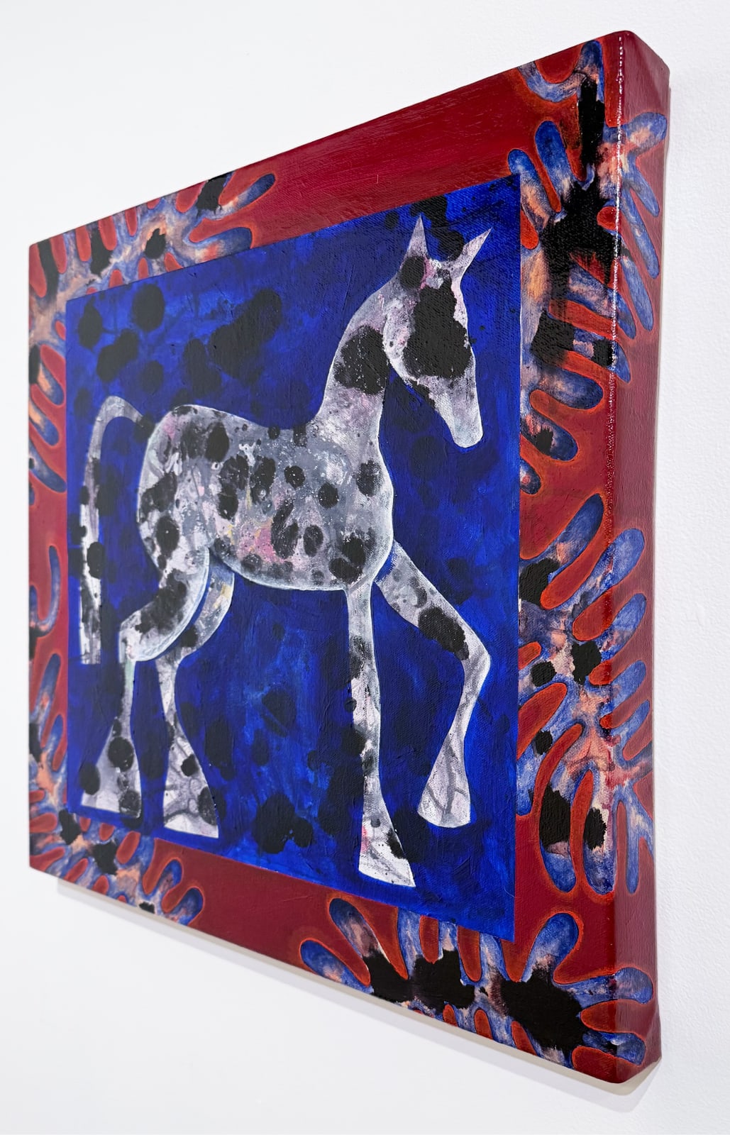 Cici McMonigle, Alone Again, acrylic and ink on canvas, 18 x 18in