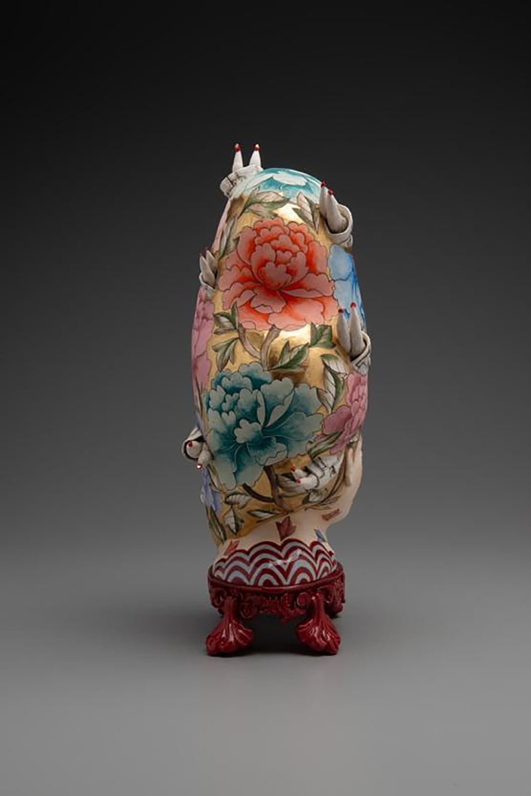 Ahrong Kim, Crescendo, ceramic sculpture, 17x6x8in