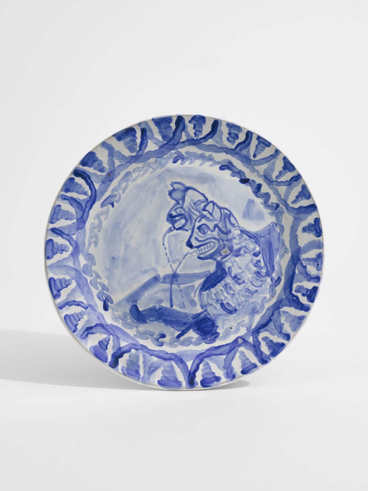 Raina Lee, The Court of the Lions Plate (blue) and Pomegranate and Flowers Plate (green), 2025