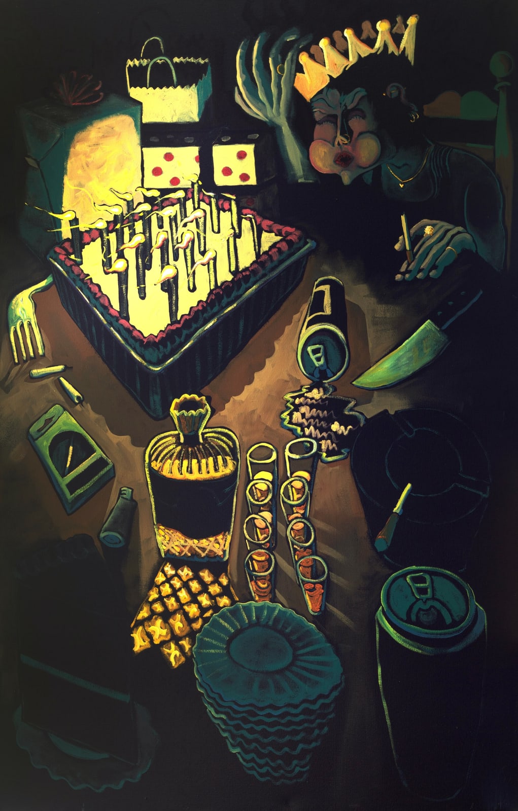 Campbell-Lynn McLean, Leo Birthday, oil on canvas, 72 x 46in