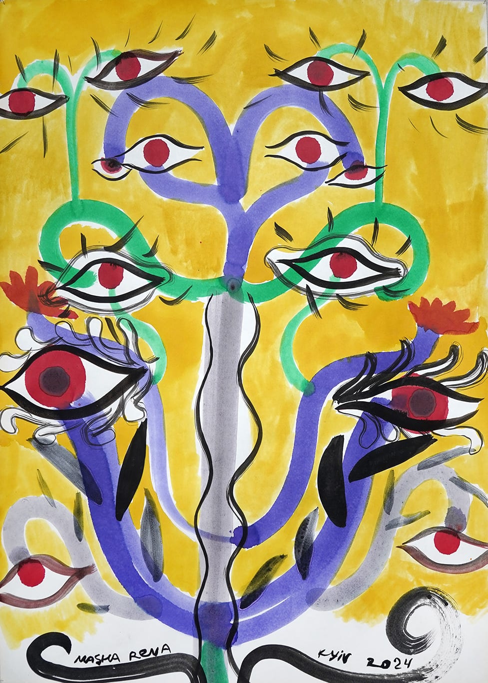 Masha Reva, Watcher in the Bush , 2024