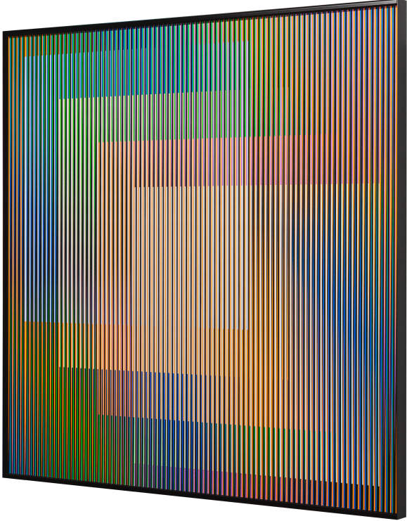 Carlos Cruz-Diez, Chromointerférence spatiale Paris 22 Avila , 2018