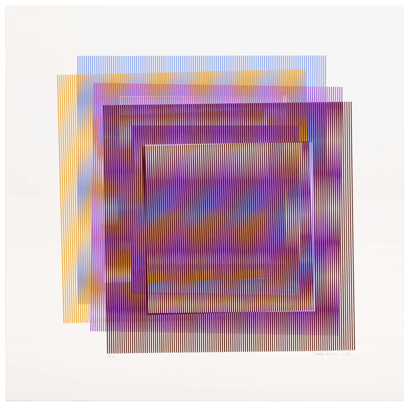 Carlos Cruz-Diez, Couleur Additive série de 2 Ocre, 1981