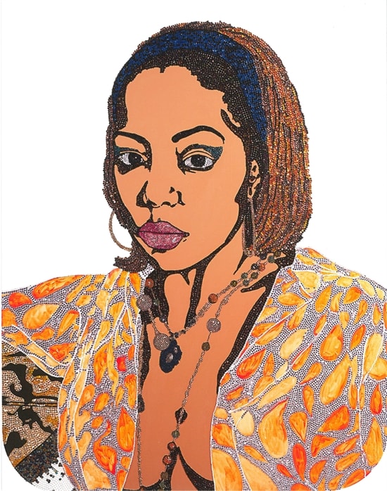 Mickalene Thomas, Portrait of Lovely Six Foota #1, 2009