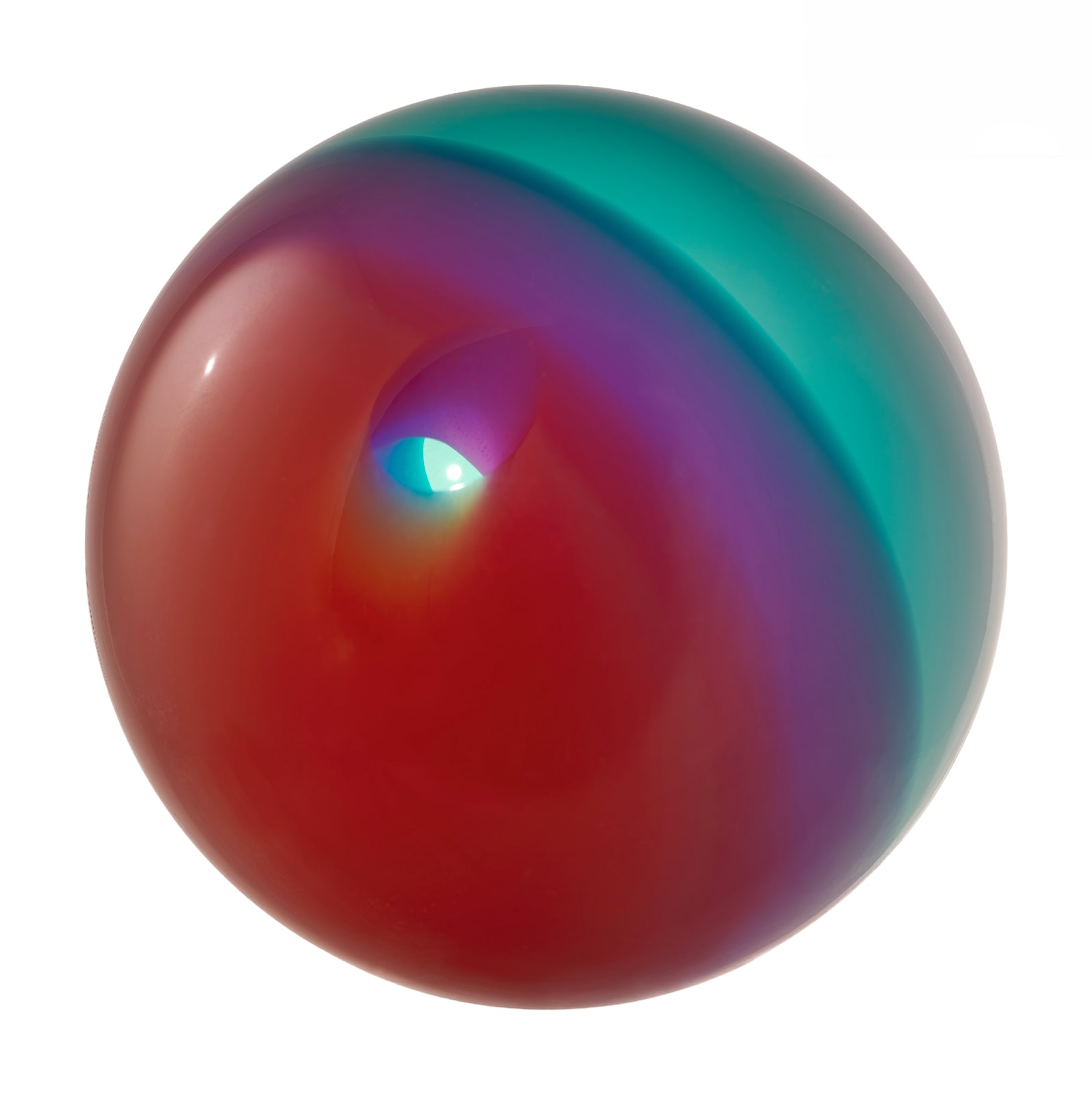 Helen Pashgian, Red and Green Sphere, 2022