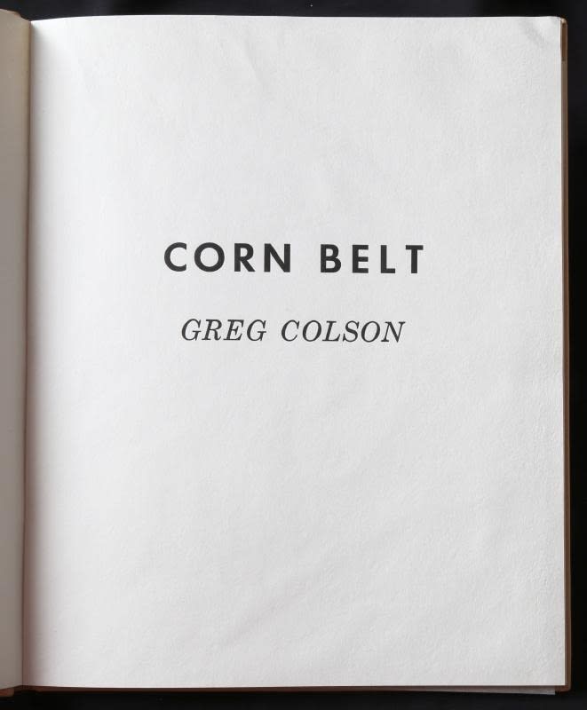 Greg Colson, Corn Belt, 1988