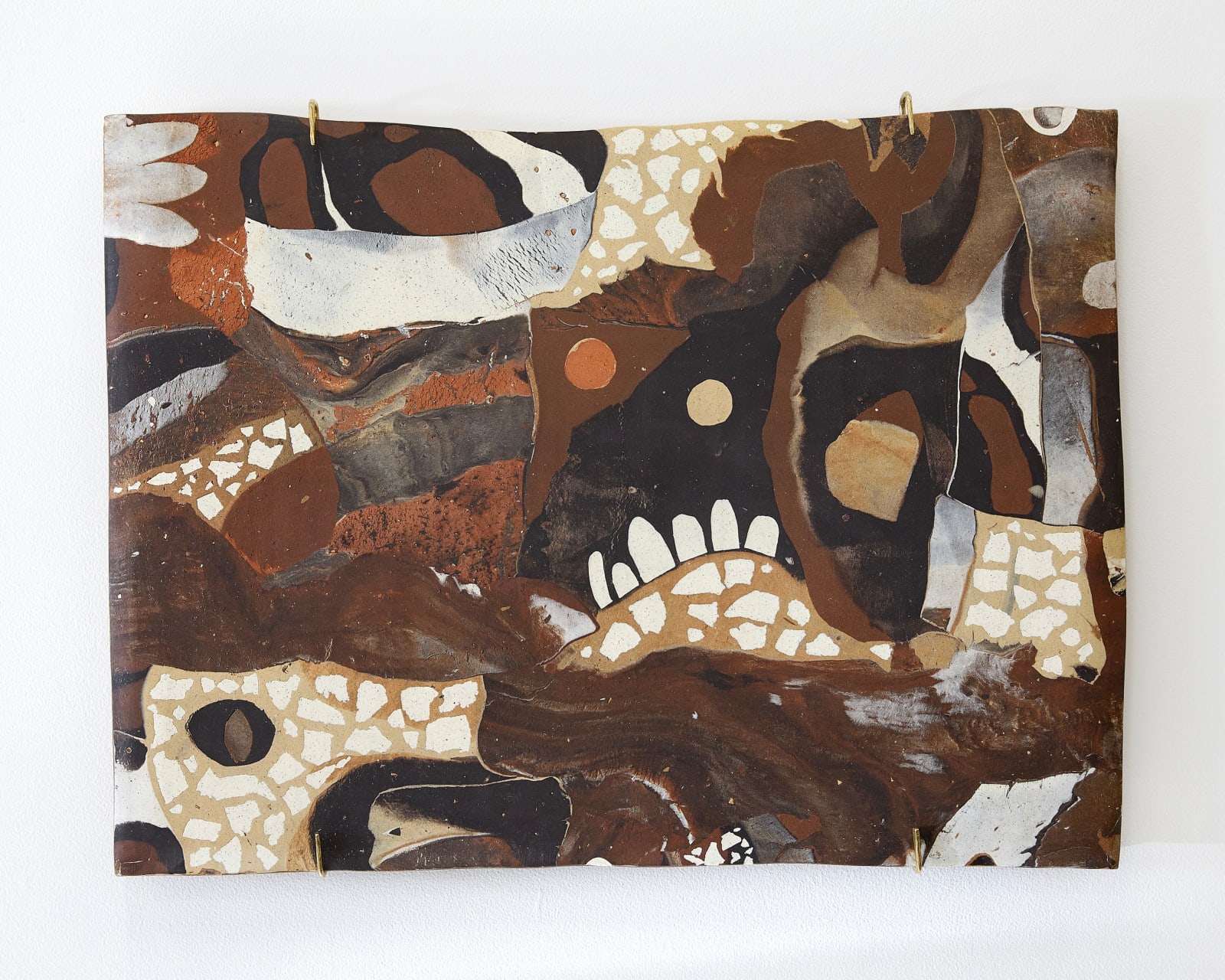 Emelia French, Wall tile (untitled with dual moons), 2023