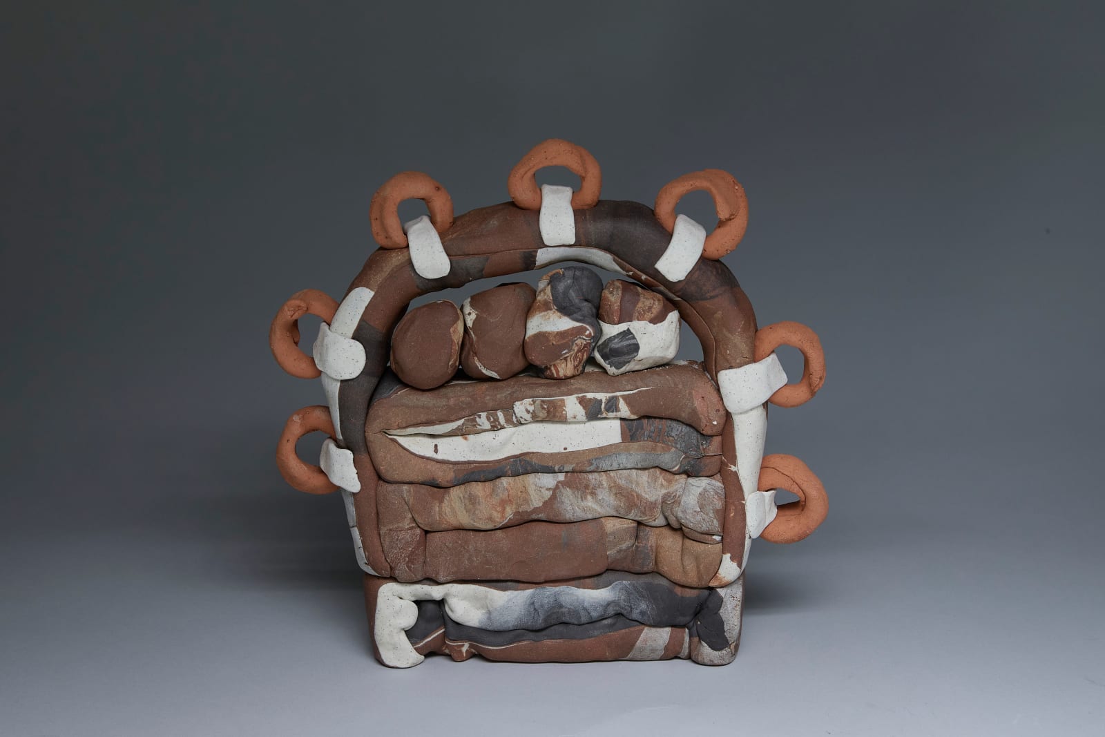 Emelia French, Standing painting (balled leftovers with Coromandel Gold rings), 2023