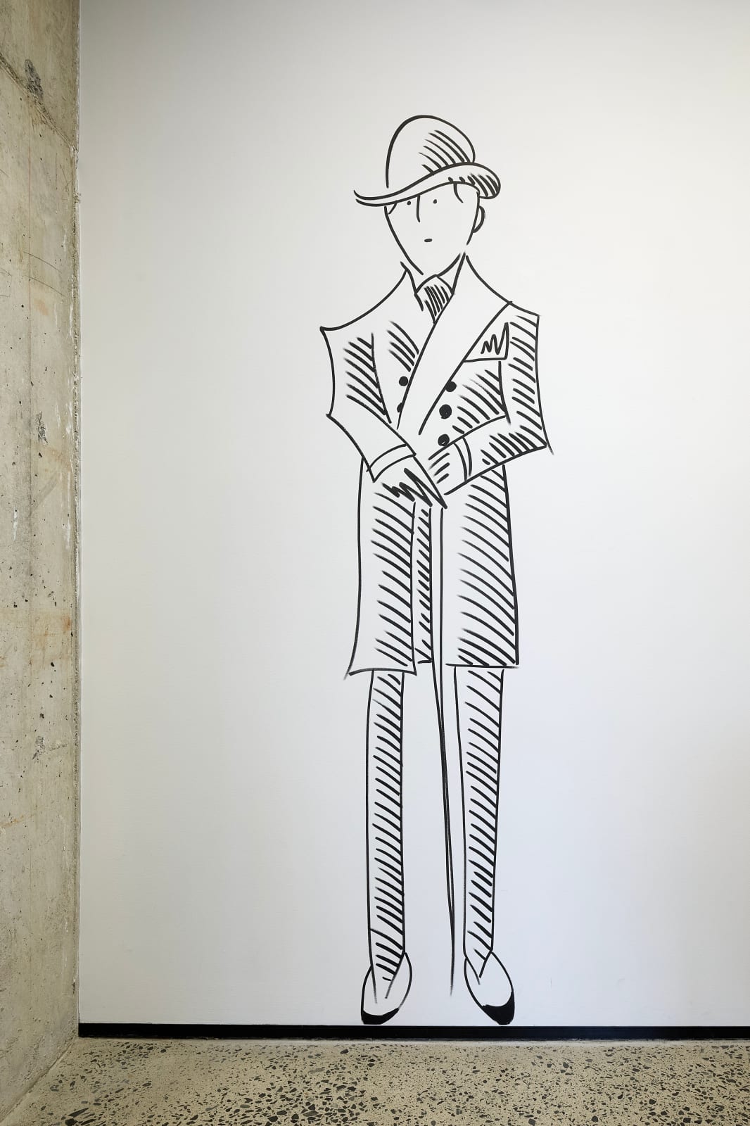 Glenn Otto, Portrait of a kind man 2 (wall drawing), 2025