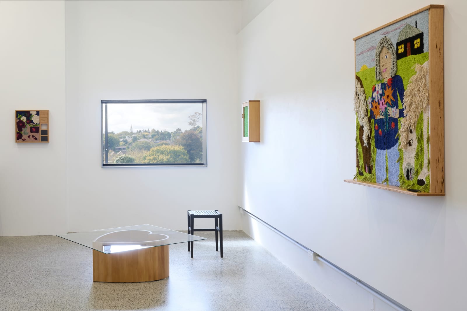 Claudia Kogachi + Josephine Jelicich, Heart table with poppy anemone rug, 2024